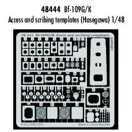 Messerschmitt Bf 109G/K Access and scribing template (diseñado para ser ensamblado con maquetas de Hasegawa)