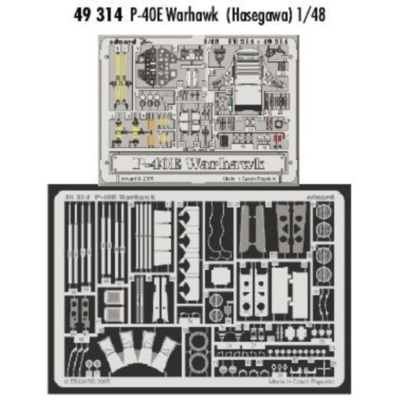Curtiss P-40E Warhawk PRE-PAINTED IN COLOUR! (diseñado para ser ensamblado con maquetas de Hasegawa)