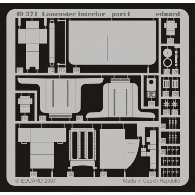 Avro Lancaster Mk.I/III interior PRE-PAINTED IN COLOUR! (diseñado para ser ensamblado con maquetas de Tamiya)