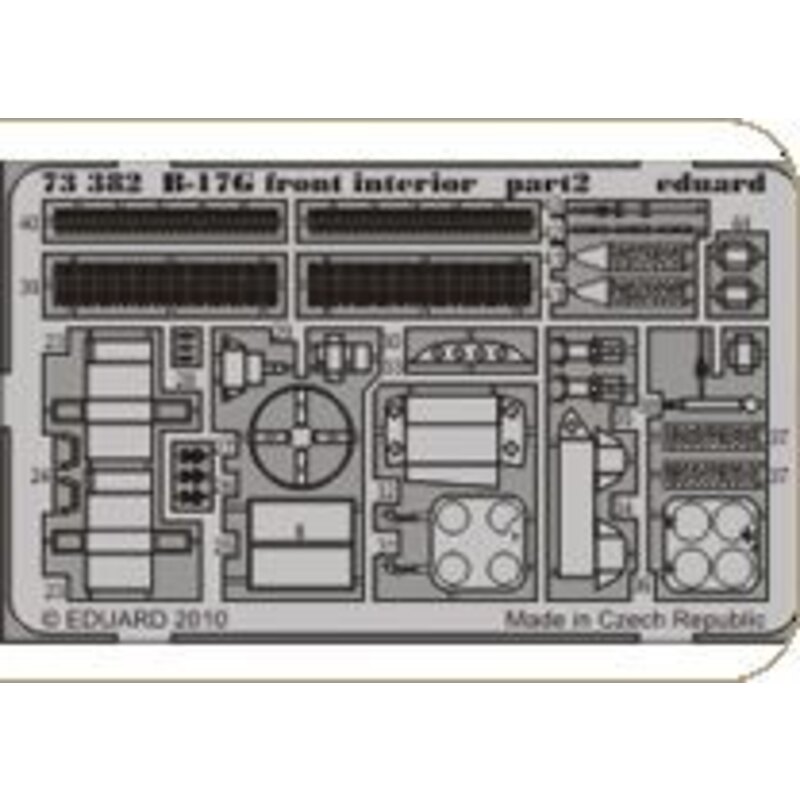 Boeing B-17G Flying Fortress front interior (diseñado para ser ensamblado con maquetas de Revell)