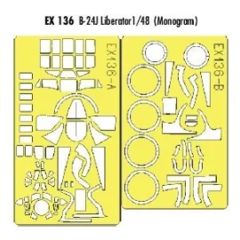 Consolidated B-24J Liberator (diseñado para ser ensamblado con maquetas de Monogram) (hecho de la cinta Kabuki amarillo producid