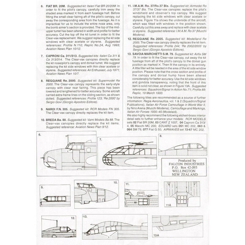 Italian Fighters II. Macchi C.202 (diseñado para ser ensamblado con maquetas de Hasegawa) Fiat G.50 (diseñado para ser ensamblad