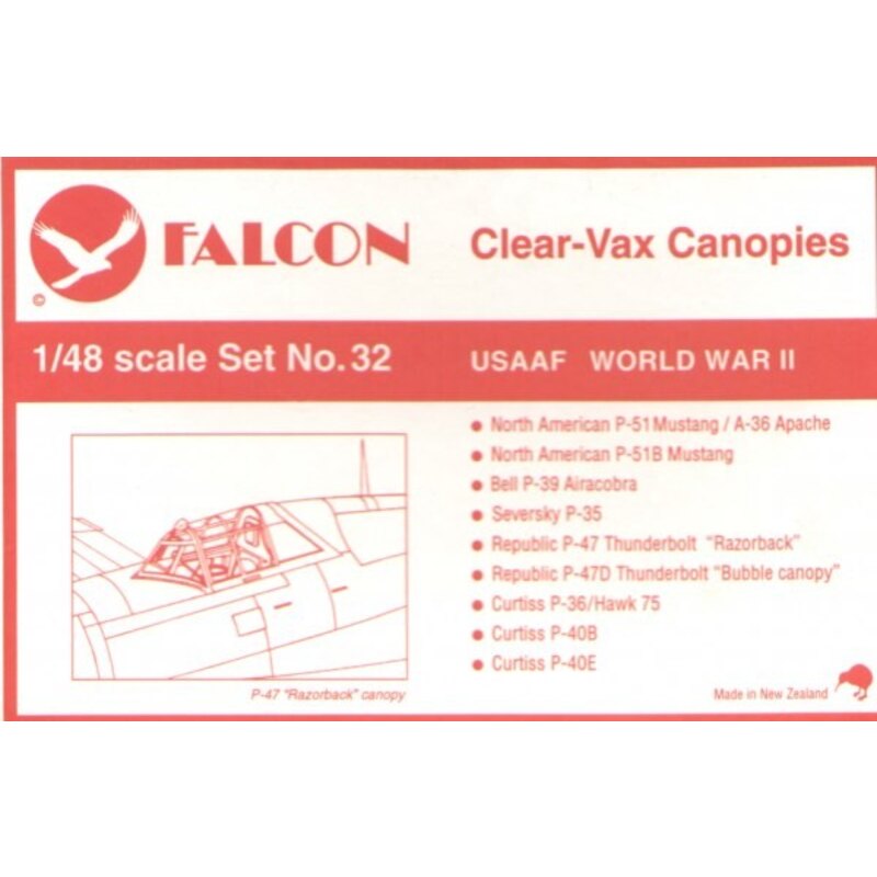USAAF Fighters WWII. Seversky P-35 (diseñado para ser ensamblado con maquetas de Hobbycraft) Republic P-47D Thunderbolt Bubble (
