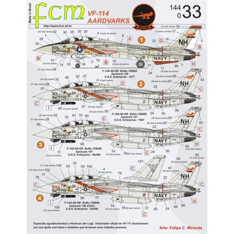 Grumman F-14A Tomcat VF-114 Aardvarks