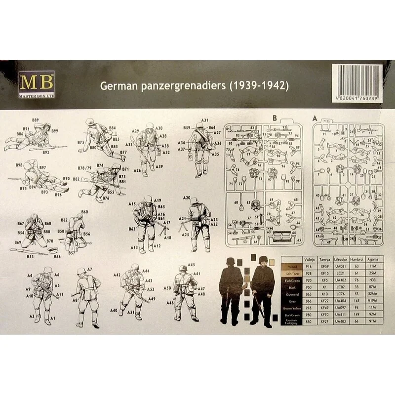 Panzergrenadiers 1939-42 x 7 figures