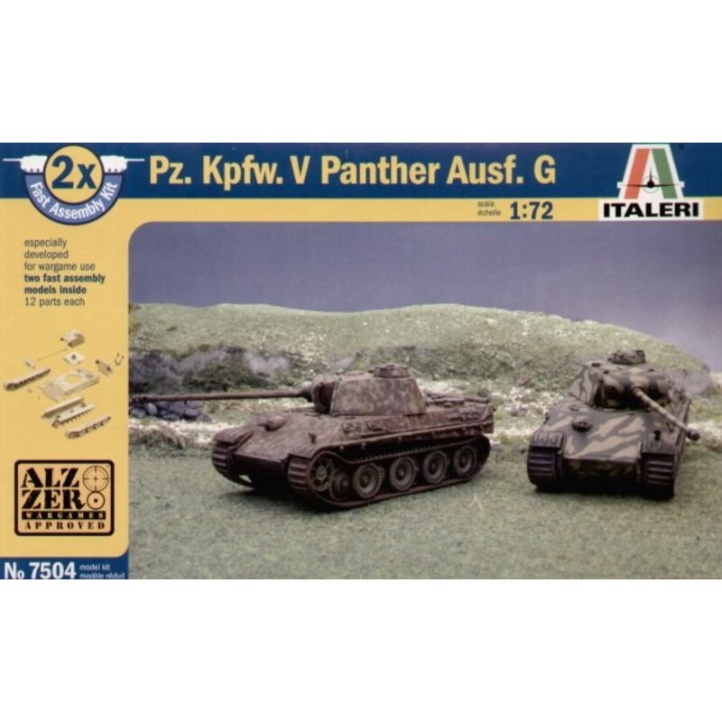 Maqueta Pz.Kpfw.V Panther Ausf.G Pack includes 2 snap together tank Kits