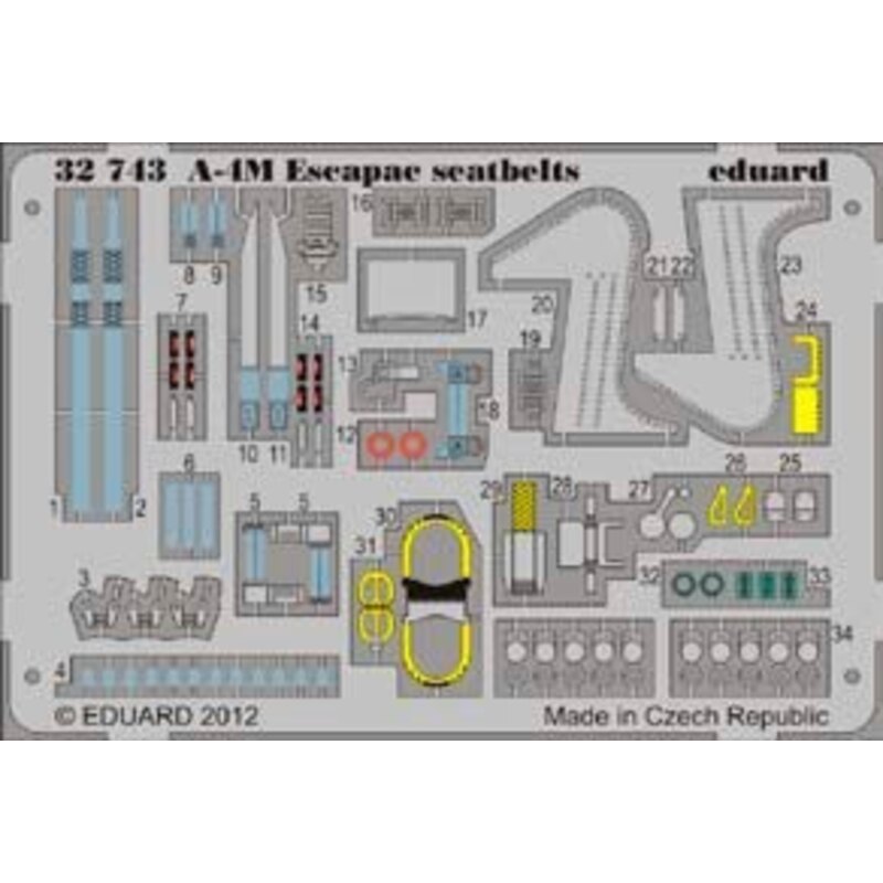 Douglas A-4M Skyhawk Escapac seatbelts (designed to be used with Trumpeter kits) 