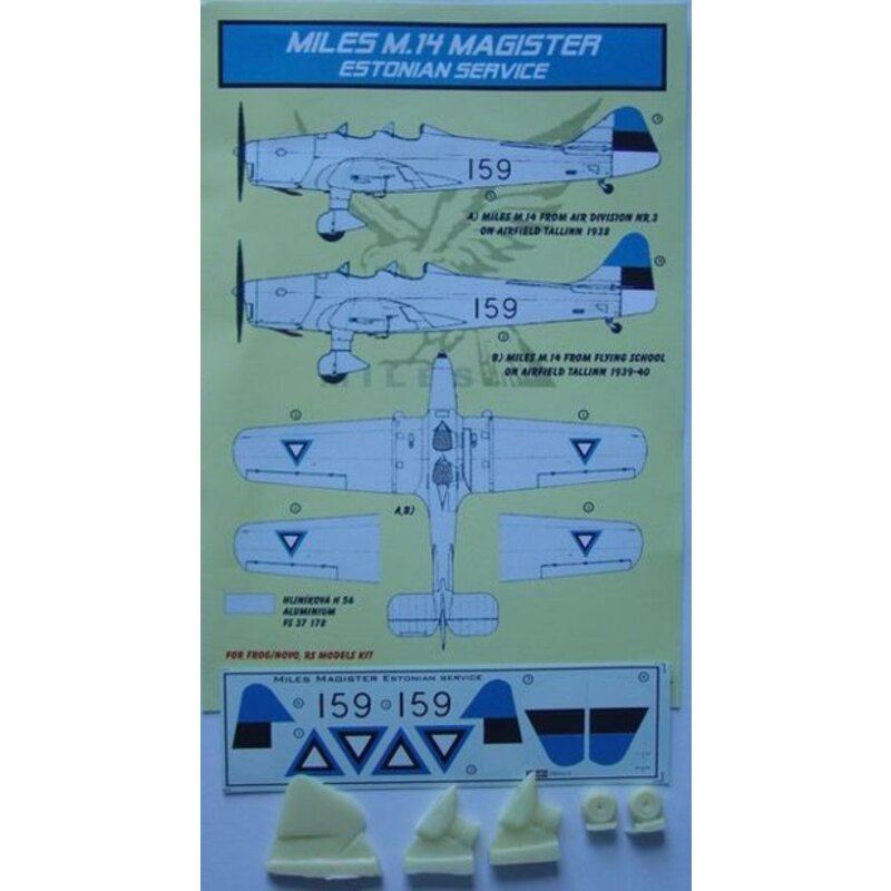 Miles M.14 Magister (Estonian Service) (designed to be used with Frog/Novo and RS Models kits) 