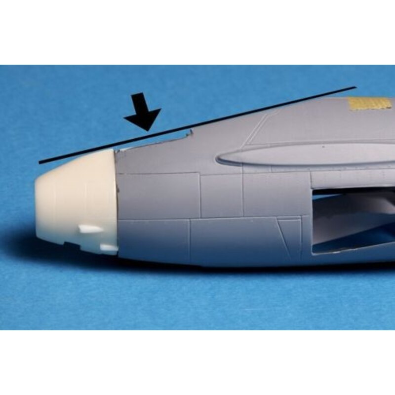 Saab J-29 Tunnan nose & canopy correction (designed to be used with AZ Models kits) 