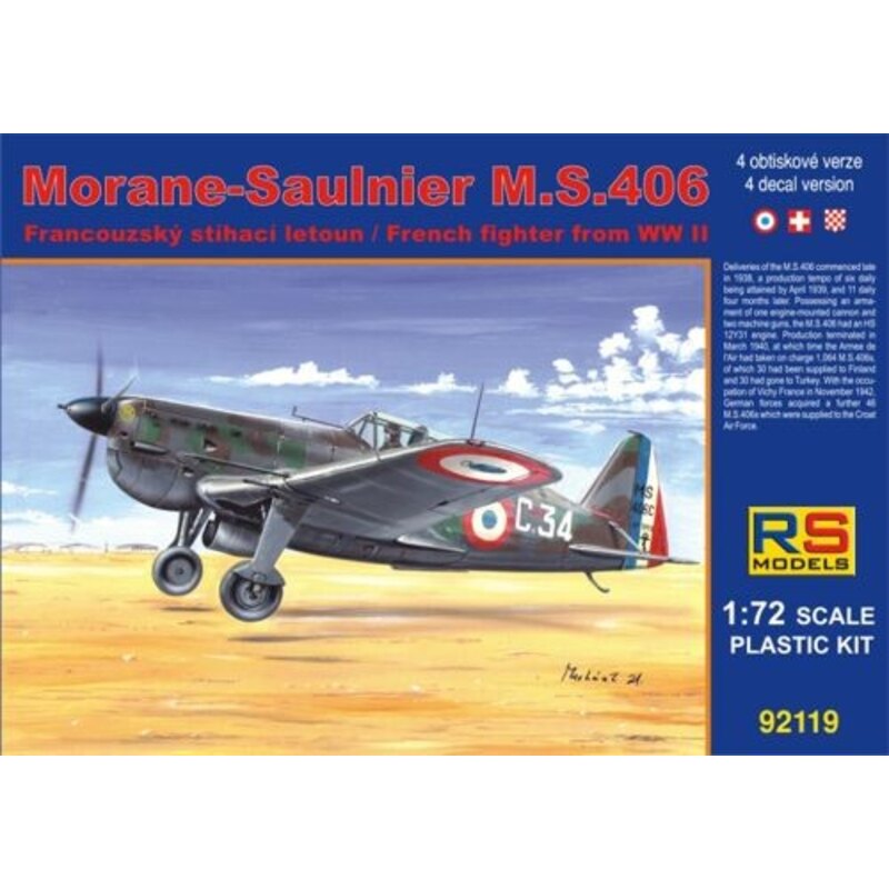 Morane-Saulnier MS.406 France Navy New 2/2012 4 decal variants for France, Switzerland, Croatia