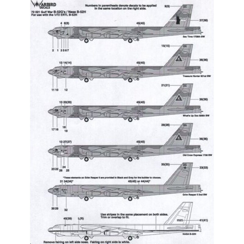 Gulf War Boeing B-52 Stratofortress with nose Art and NASA B-52