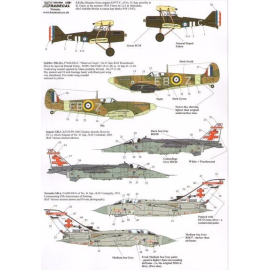  Calcomanía RAF History 41 Sqn Pt 1 (4) S.E.5a E3977/C Lt R.R.Barksdale St Omer 1918; Supermarine Spitfire Mk.IIA P7666 EB-Z 'Ob