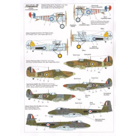  Calcomanía RAF 111 Squadron History 1918 - 2011 (9) Nieuport N.24 bis B3592 Reg. Grobby, 'Demoiselle', Palestine 1918; Gloster 