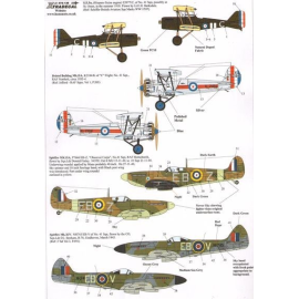  Calcomanía RAF History 41 Sqn Pt 1 (4) S.E.5a E3977/C Lt R.R.Barksdale St Omer 1918; Bristol Bulldog Mk.IIA K2184/K c Flight RA