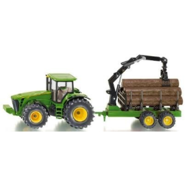 Miniatura agrícola Tractor + Forest trailer
