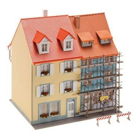  2 Village houses with painters scaffold
