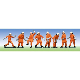 Figuras Firemen, orange uniform