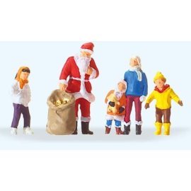 Figuras Papá Noel con niños
