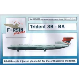 Trident 3B - British Airways - laser-printed decals with white silk-screened registrations.