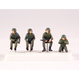 Figuras Set of 4 US helicopter crew (Vietnam war) [Bell AH-1S AH-1F AH-1T AH-1W UH-1B UH-1D UH-1F UH-1H 47D/47G]