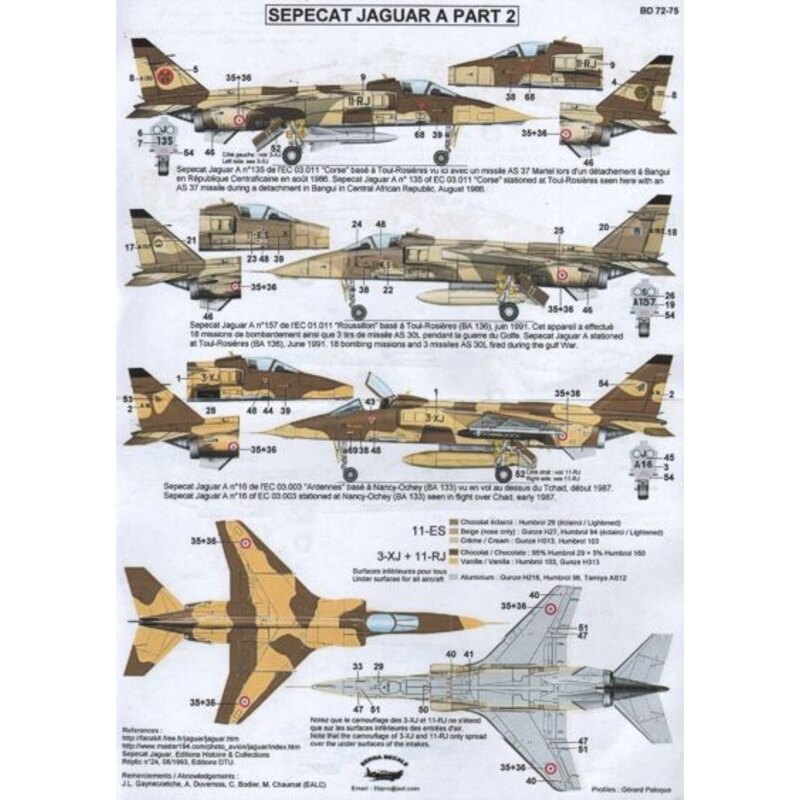 Sepecat Jaguar A, Parte 2: 11-ES N º A157, Toul-Rosières junio 1.991,18 Missons bombardeo y 3, 30L disparó misiles cayendo sobre