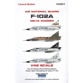  Calcomanía Air National Guard F-102 Delta Dagger - Part 1. Four different US Air National Guard marking options for F-102 Delta