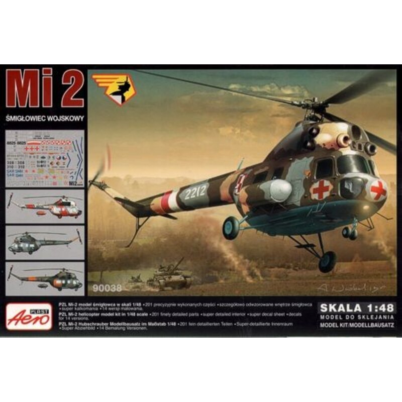 Maqueta Mil Mi-2 del Ejército Helicóptero 1/48 a 90.038 Aeroplast