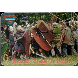 Figuras históricas Caesar ejército en batalla . antiguo