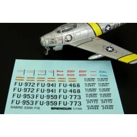 North- American F -86F Sabre 335 FISdesigned para utilizarse con kits trompetista y Monocromo