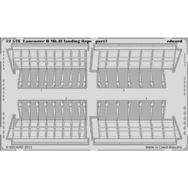 Avro Lancaster BII aterrizaje flapsdesigned para ser utilizado con Airfix kits