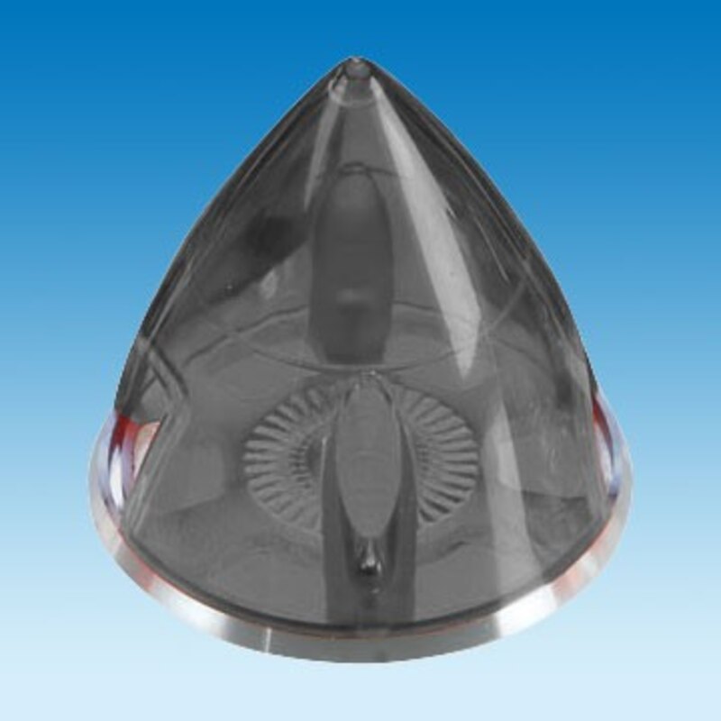 CONE PLASTIQUE TRANSPARENT NOIR 51mm