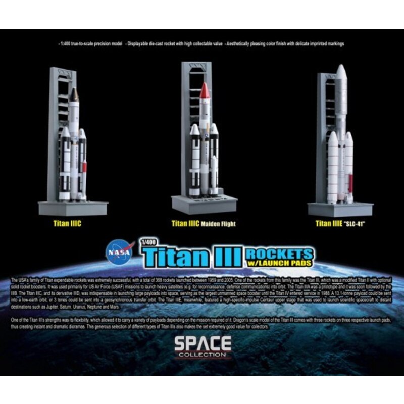 Titan Rockets w / Launch Pad por 3 sets