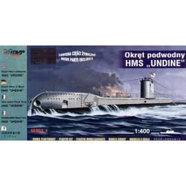 Maqueta Submarino Royal Navy HMS Undine con partes grabadas y resina ( submarinos )