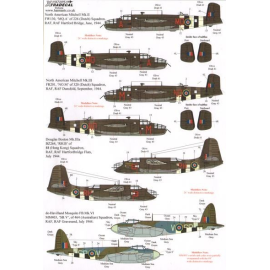  Calcomanía D- Day 70th Anniversary June 1944-2014 Pt 2 aviones de varios motores y RAF Planeador ( 9 ) América del Norte B- 25 