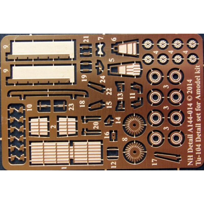 Tupolev TU- 104A Detalle Set (diseñado para ser utilizado con un AMU14450 kits Modelo)