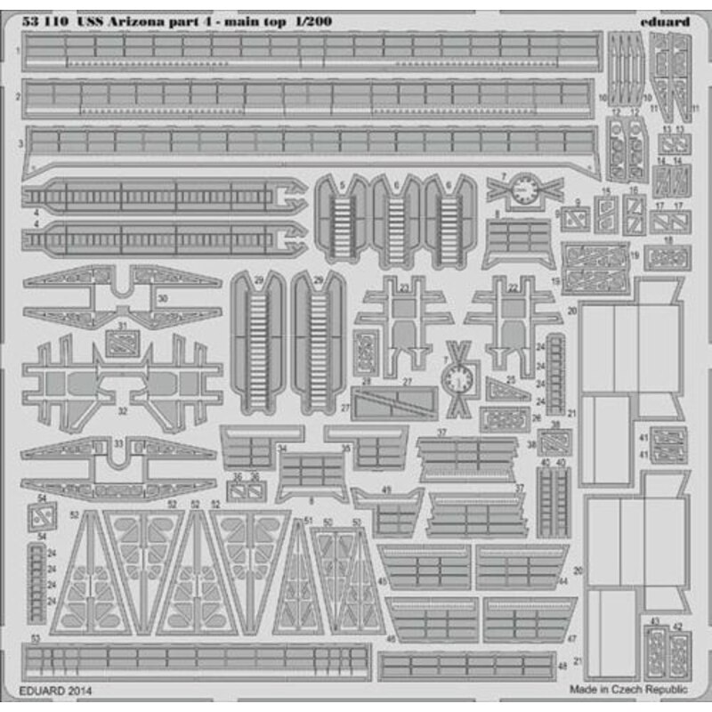 USS Arizona parte 4 - arriba a la 1/200 (diseñado para ser utilizado con kits Trumpeter ) [ USS Arizona BB - 39 1941 ]