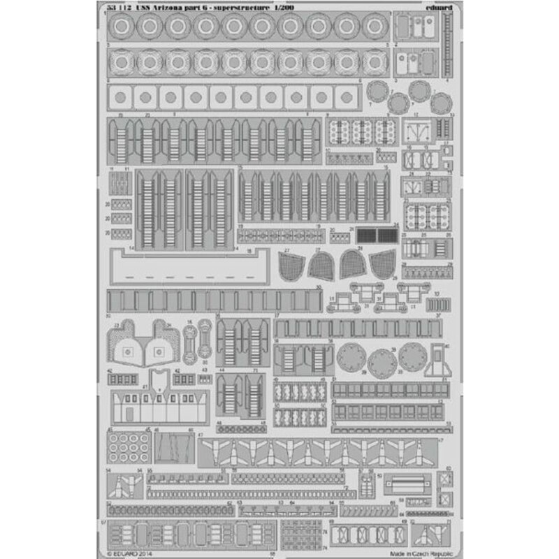 USS Arizona parte 6 - superestructura 1/200 ( diseñado para ser utilizado con los kits de trompetista )