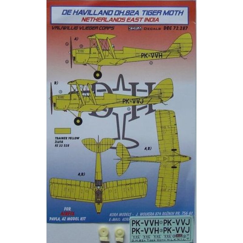 de Havilland Tiger Moth DH.82A Países Bajos Indias Orientales (diseñado para ser agricultura con Airfix, Modelos Pavla y kits Mo