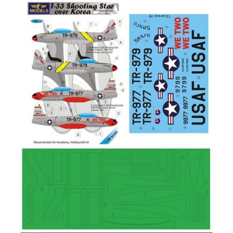 Lockheed T-33 Shooting sobre Corea (máscara de pintura incluido) (diseñado para ser la agricultura con los kits de la Academia y