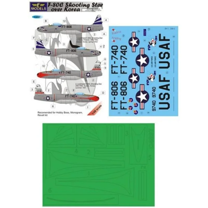 Lockheed F-80C Shooting Star sobre Corea (diseñado con Hobby producción, que habrá de Boss, Revell Monogram y kits)