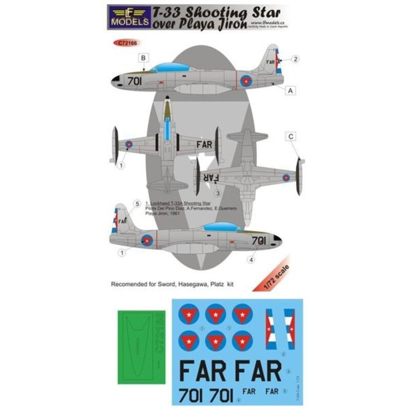 Lockheed T-33 Shooting Star en Playa Jiron (diseñado para ser agricultura con kits Espada, Platz y Hasegawa)