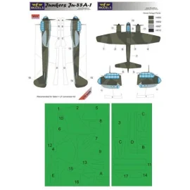 Máscaras en Junkers Ju-88A-1 (diseñado para ser la agricultura con kits Italeri)