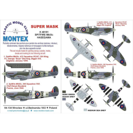  Supermarine Spitfire Mk.IX 2 máscara de canopy (exterior e interior) + 2 insignia máscaras + calcas (diseñado para ser la agric