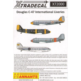  Calcomanía Douglas C-47 libreas internacionales (7) French Navy 41-18.487 / 87 Escuadrón 56.S 1968-1967 14-01 26989 Luftwaffe a