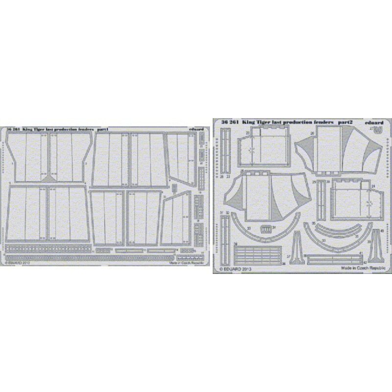 King Tiger (Late production)fenders (designed to be used with Academy kits)