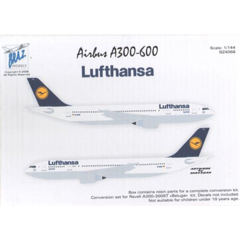 A300-600 Conv. para Revell Beluga Lufthansa Adhesivos