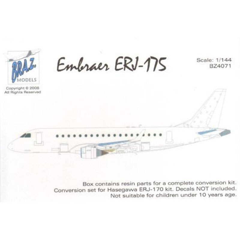 Embraer ERJ-175 Conversión Para Hasegawa Kit Sin Adhesivos