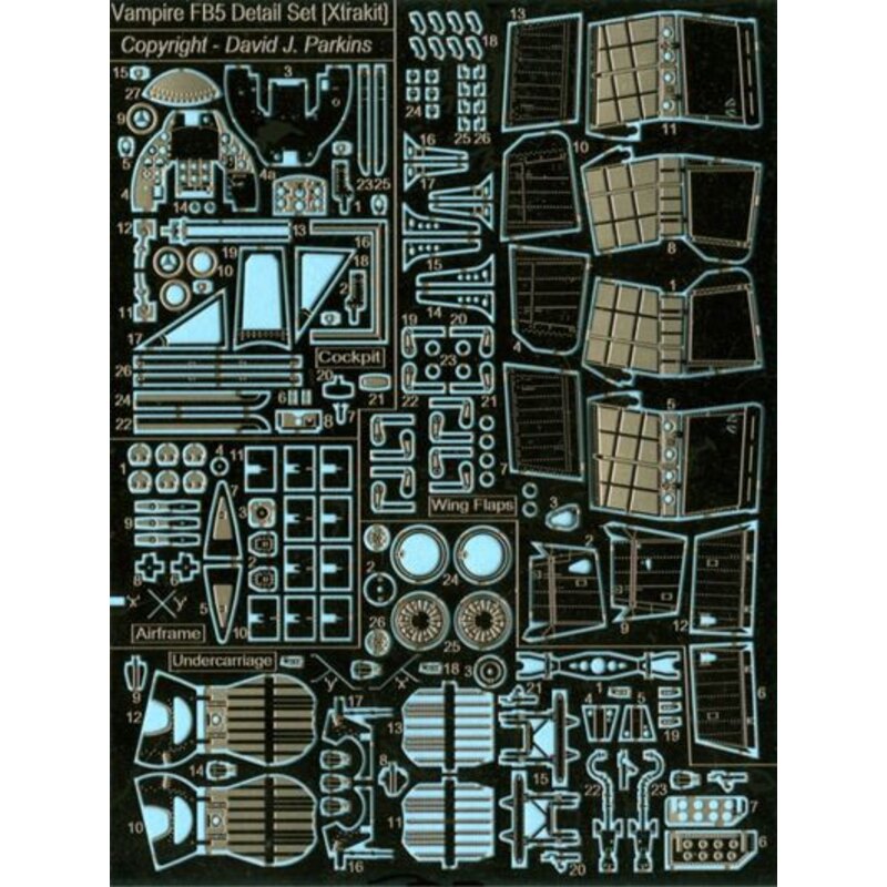 De Havilland Vampire FB.5 Detalle solo asiento Set - f (diseñado para ser utilizado con los kits de MPM y Xtrakits) Un conjunto 