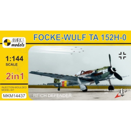 Focke-Wulf Ta-152H 0 Reich Defender . Dos equipos de moldeado por inyección se suministran en esta casilla y Cada kit contiene 