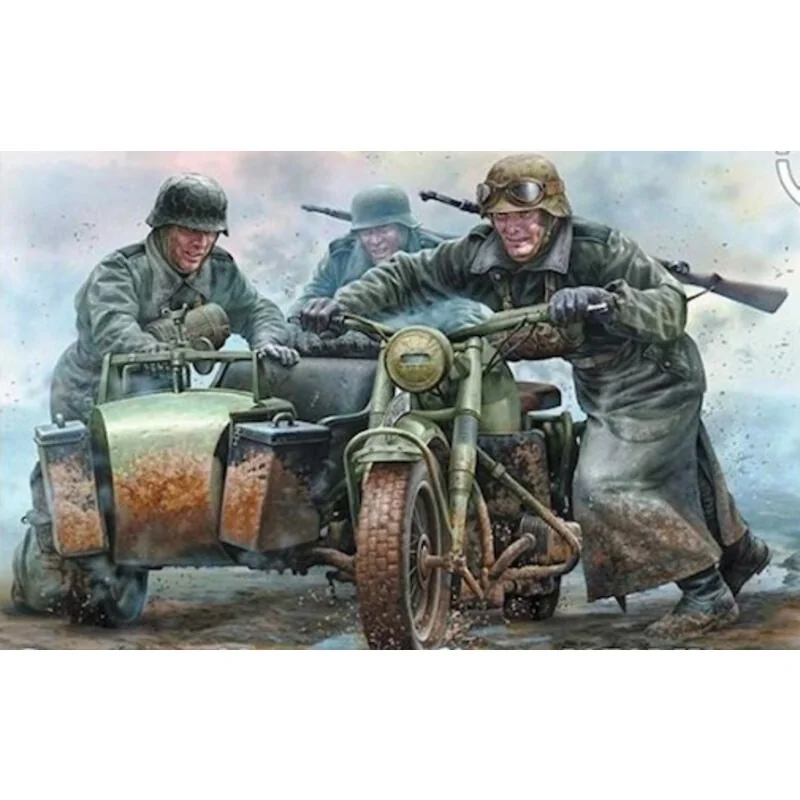 Los motociclistas alemanes, era de la Segunda Guerra Mundial (motocicleta ilustra en el cuadro no se incluye)